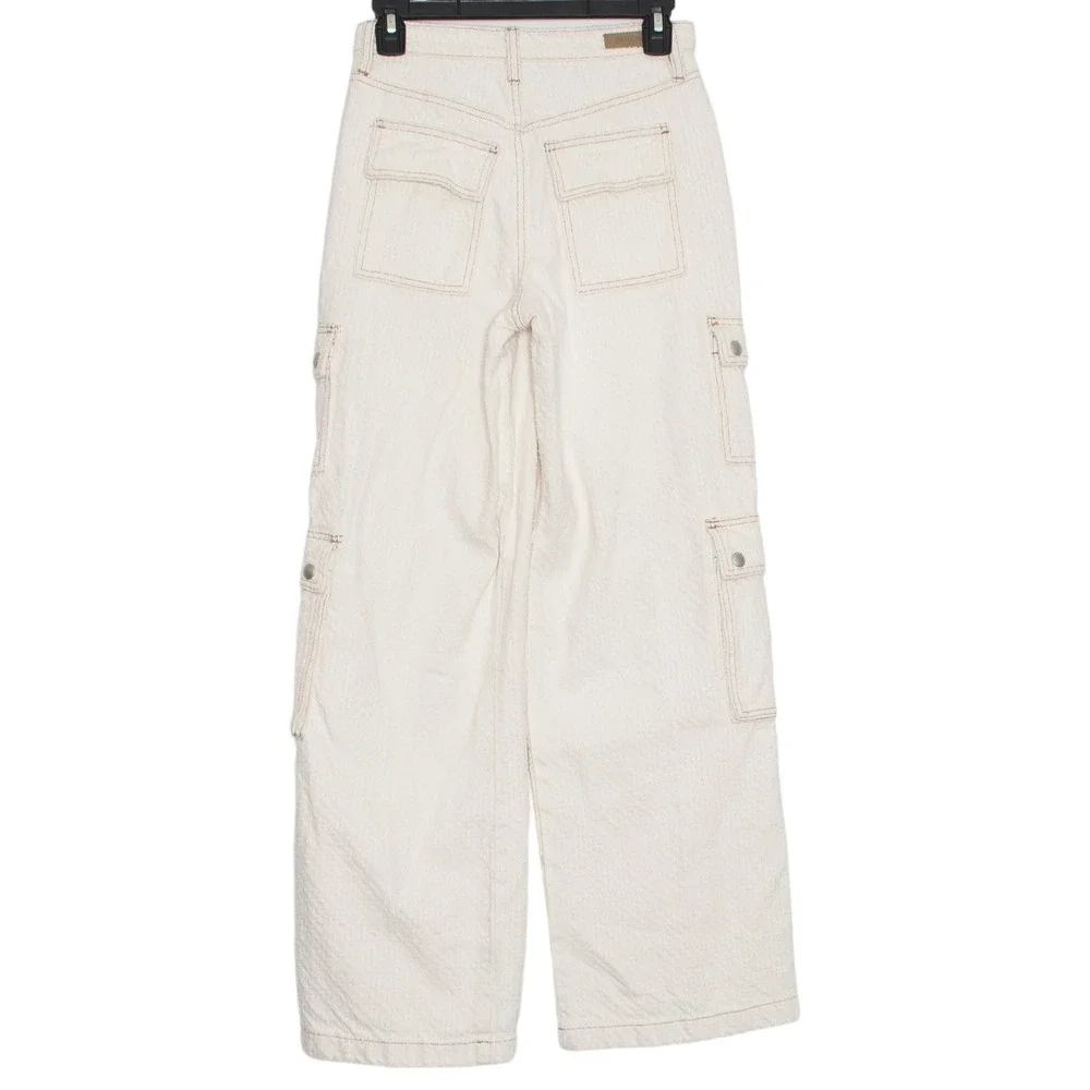 BLANKNYC Franklin Ribcage Wide Leg Cargo Pants Vibe Out High Rise Utility 24